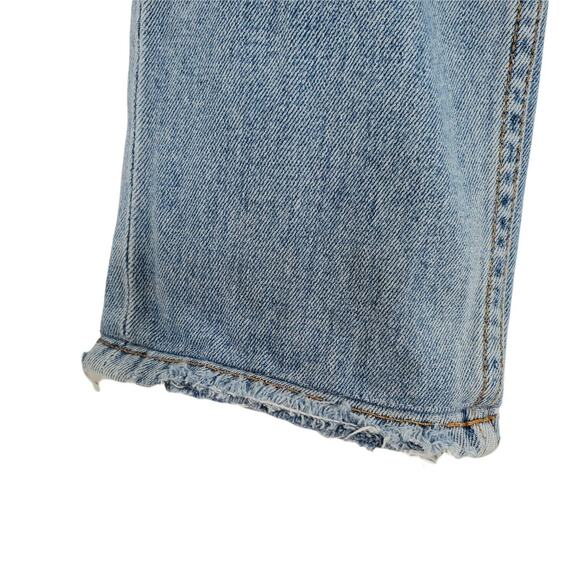 Adaptation Jeans Womens Size 28 Button Fly Distressed Crop Ankle Straight Leg - Picture 8 of 10